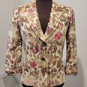 Floral beige and pink Jacket